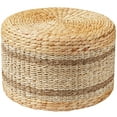 thumbnail image 1 of TrumanPick Seagrass Pouf Ottoman 18"x12", Accent Boho Footstool for Indoor Outdoor, Natural, 1 of 10