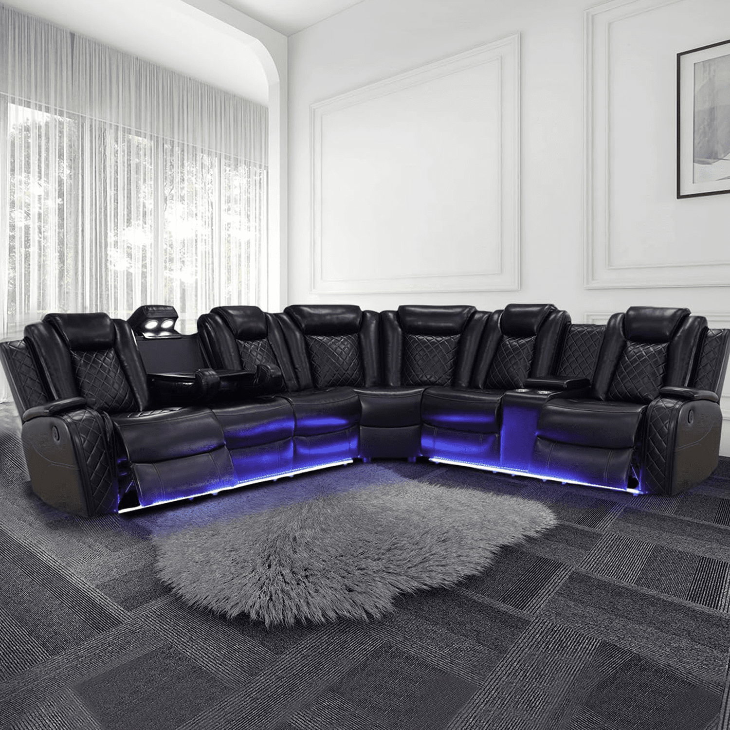 TRUME S　collection TR-MB5004/MB52-UAA0 TrumanPick Power Electric Recliner Leather Sofa Chair Set