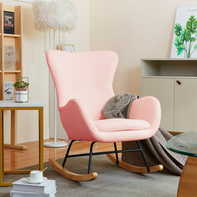 Pink nursery rocker hotsell