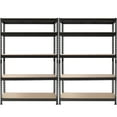 thumbnail image 1 of TrumanPick Steel Storage Shelves 47.2"W x 18"D x 71"H, 3000lbs 5 Tier Adjustable Heavy Duty Shelving for Garage, 2 Pack, 1 of 12