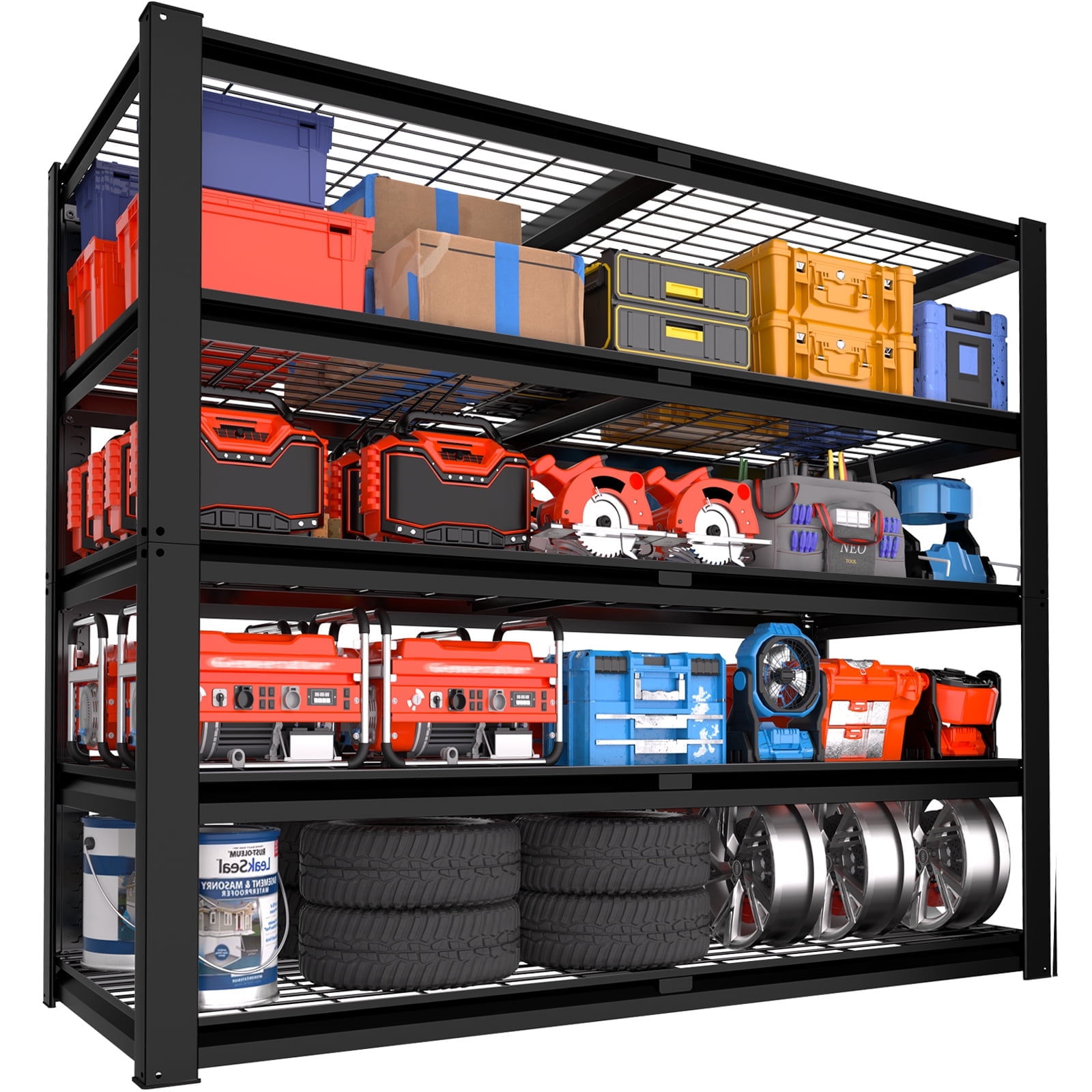 TrumanPick Storage Shelves 2500LBS Metal Wire Shelving Units Garage Storage Rack 48"W x 24"D x 72"H Heavy Duty Adjustable Industrial Shelving - Walmart.com