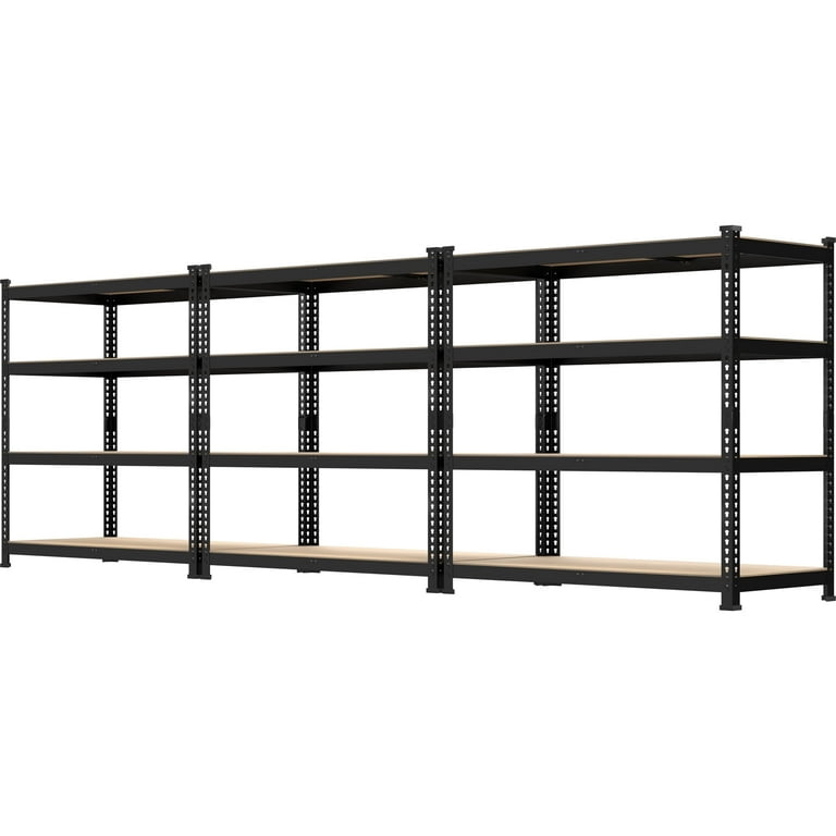 MZG 4-Tier Metal Storage Shelving Unit 11.8x11.8x47.3 Inches For Kitchen Pantry