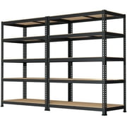 TrumanPick Storage Shelves 5 Tire Garage Metal Storage Shelving Unit Heavy Duty Utility Shelf Rack 36 W x 16 D x 71 H-1500lbs, Black