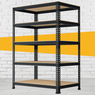 TrumanPick Storage Shelves Heavy Duty Garage Shelving Unit 1400LBS Metal Utility Adjustable Shelf Rack for Basement Pantry Warehouse 32"W x 16"D x 63"H,Black