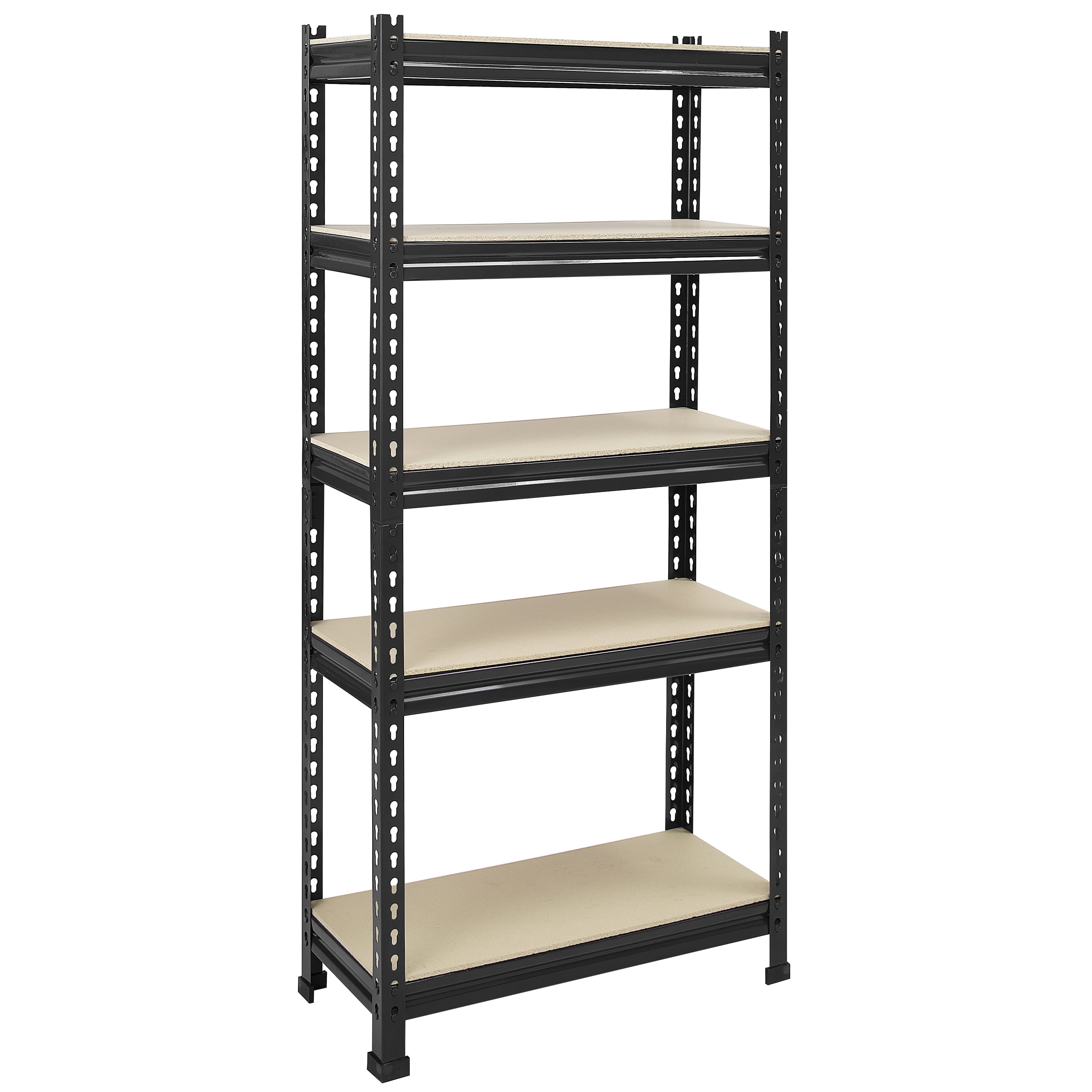 TrumanPick Storage Shelves Metal 5 Tier Adjustable Heavy Duty Shelves for Garage, 28" x 12" x 59", Black