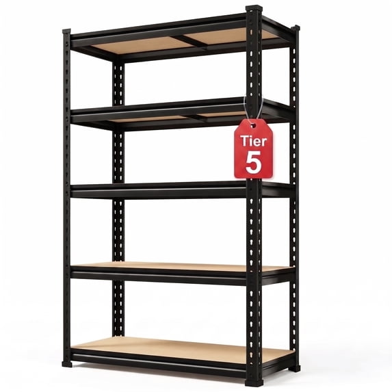 TrumanPick Garage Shelving Unit 5 Tier Adjustable Storage Shelves Metal Shelf Rack for Basement Pantry Kitchen, 11.9"D x 27.9"W x 58.9"H