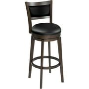 TrumanPick Swivel Counter Height Barstool 30 Inch Seat Bar Stools Kitchen Bar Chairs for Dining Room Cappuccino, 1 Pc