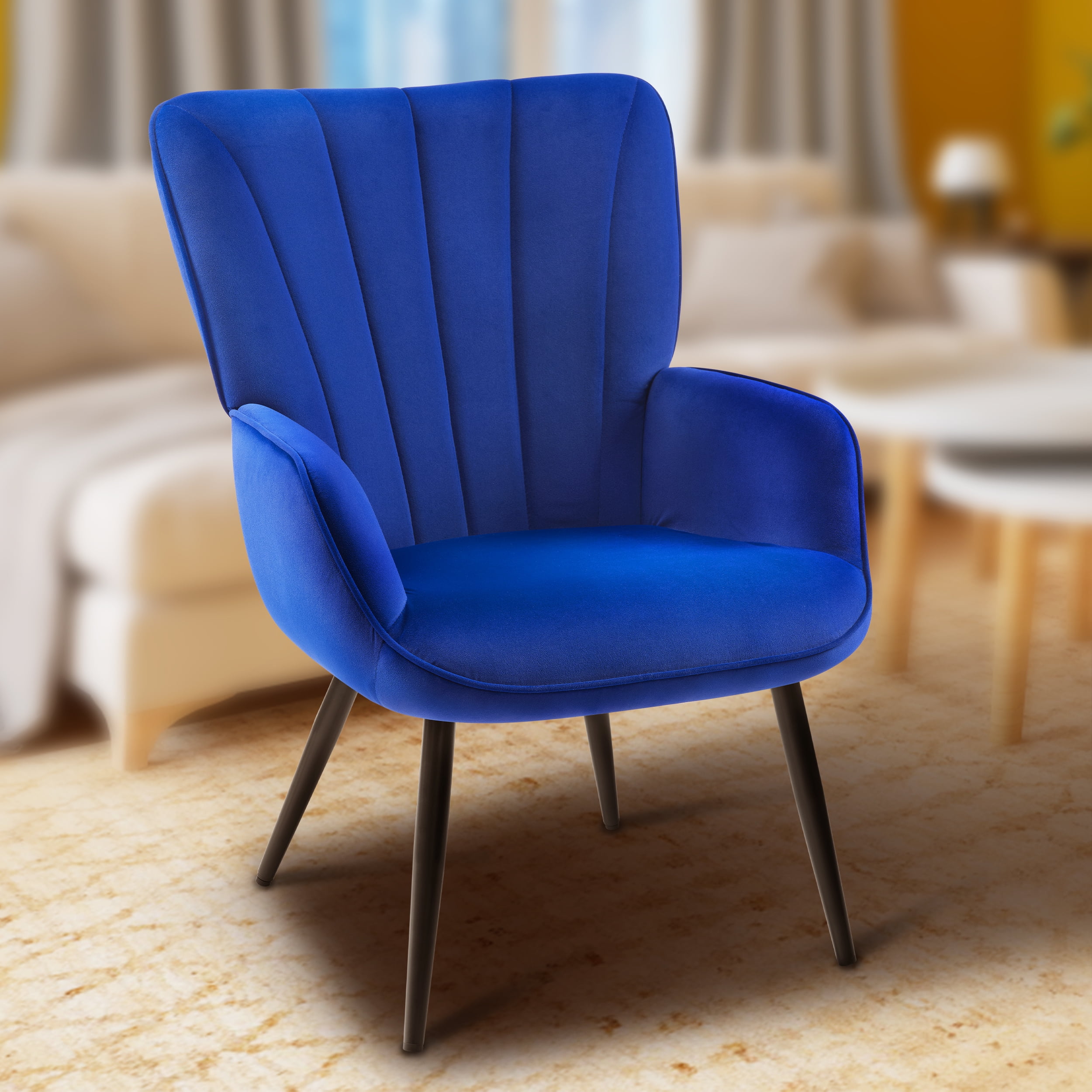 TrumanPick Velvet Accent Chair Comfy Wingback Armchair Modern Vanity