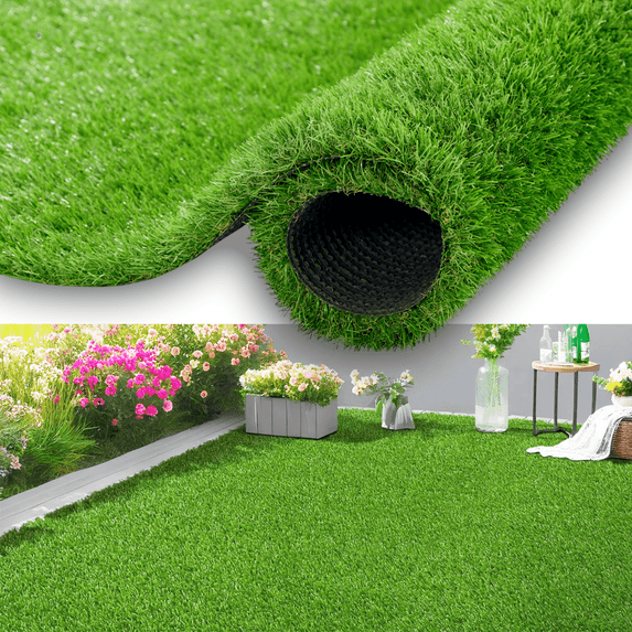 TrumanPick Waterproof Artificial Grass Turf 5 x 8 Ft Indoor Outdoor Garden Lawn Mat Fake Grass Rug for Pets, 1.38"H