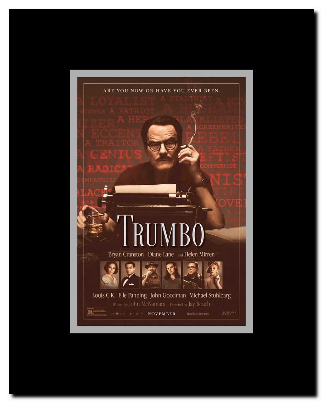 Trumbo Framed Movie Poster