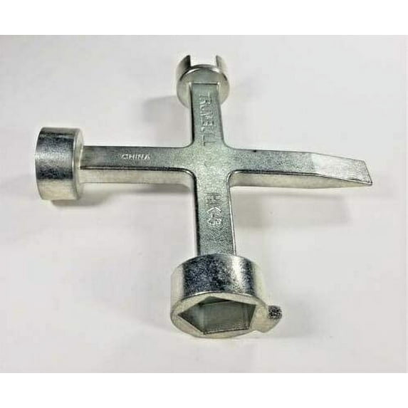 Trumbull HK-3 Meter Box Key/Curb Key/Wrench, Std, Large, & Mueller Pentagon Nuts