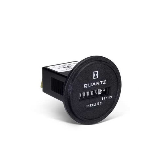 Trumeter Hour Meter,DC Quartz,Red/White Numbers 732-0003