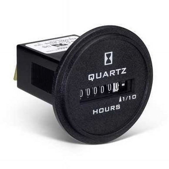 Trumeter Hour Meter,DC Quartz,Red/White Numbers 732-0003