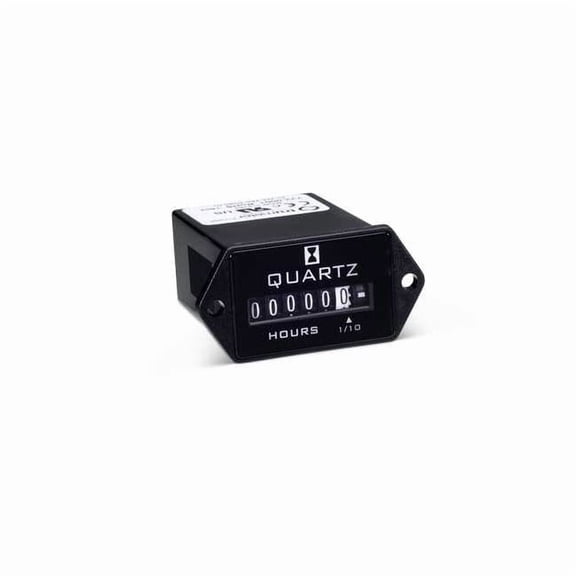 Hour Meter, Polymer, White/Black Numbers 722-0001