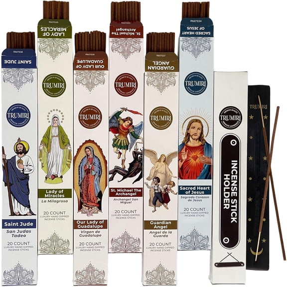 Trumiri Incense Sticks for Prayer - Total 120 Insence-Sticks (20 Insense x 6 Incence) - Incense Set - Natural Incense Sticks Variety Pack for Sacred Heart of Jesus and Archangel Michael