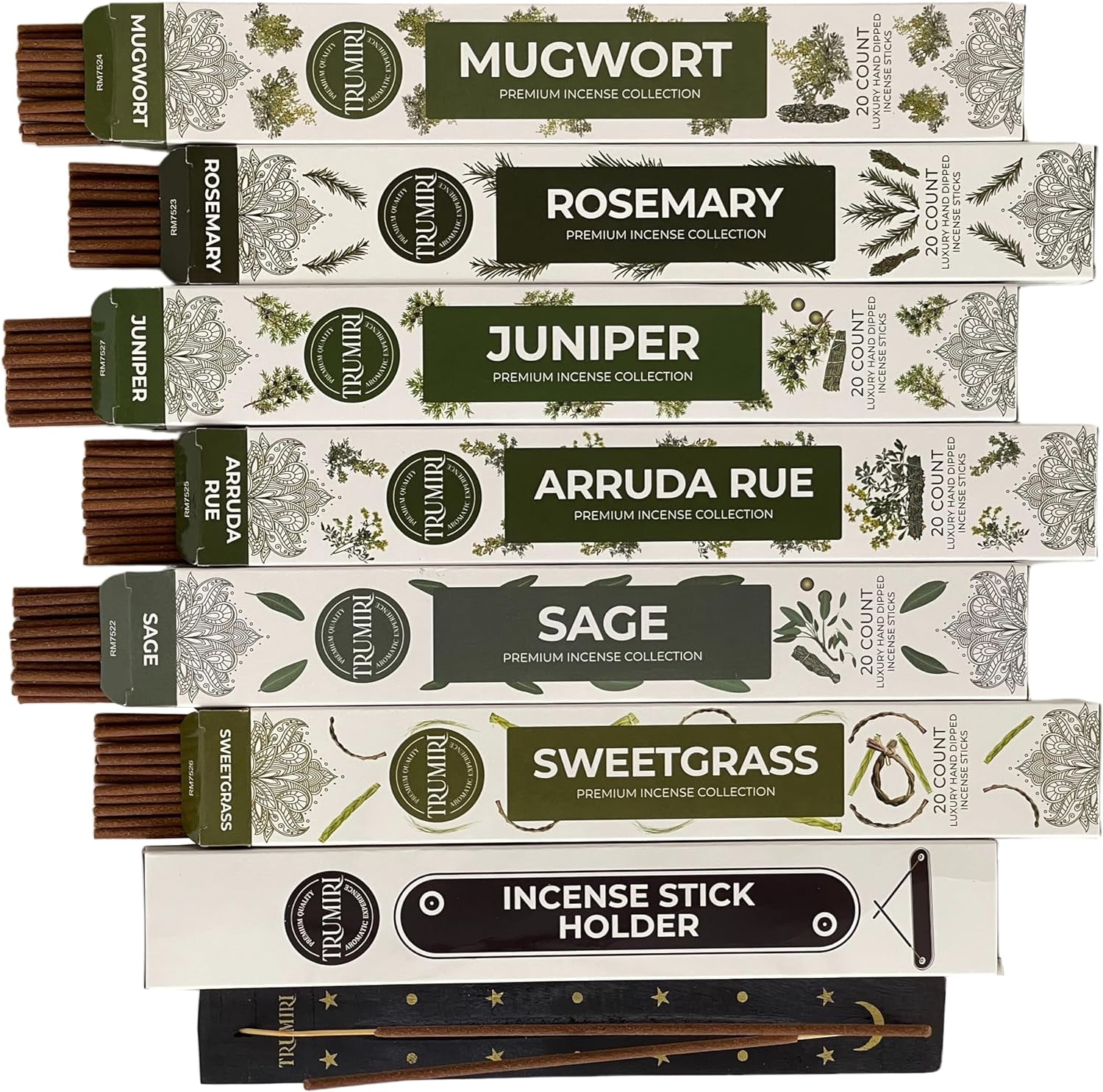 Trumiri Incense Sticks for Smudge Kit Total 120 InsenceSticks (20