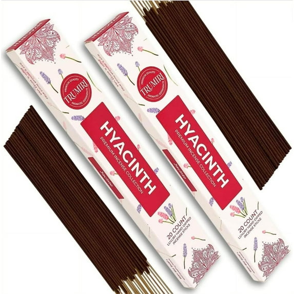 Trumiri Incense Sticks - Total 40 Hyacinth Insence-Sticks - Dual Pack of 20 Insenses - Insents - Incents - Inscense - Incence - Incienso - All Natural Incense Sticks