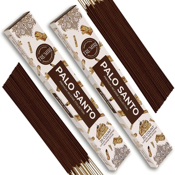 Trumiri Incense Sticks - Total 40 Palo Santo Insence-Sticks - Dual Pack of 20 Insenses - Insents - Incents - Inscense - Incence - Incienso - All Natural Incense Sticks