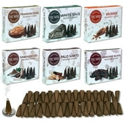 Trumiri Woody Incense Cones - Variety Pack - Total 60 Cone Incense 6 Scents x 10 Conos - White Sage, Palo Santo, Dragons Blood, Sandalwood - Cone Incense Scents - Insense Cones - Incent Cone