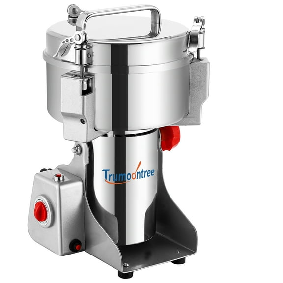 Trumoontree Grain and Spice Grinder Electric 1000g Commercial 1500W Stainless Steel Grinding Machine