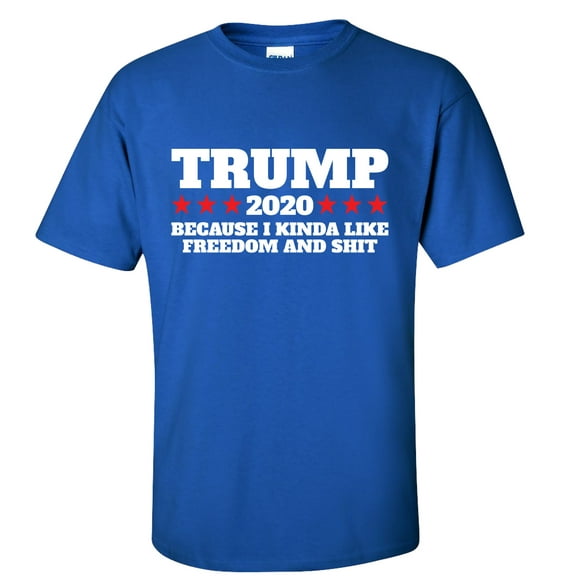 Trump 2020 Because I Kinda Like Freedom Unisex Short Sleeve T-shirt-Royal-Small