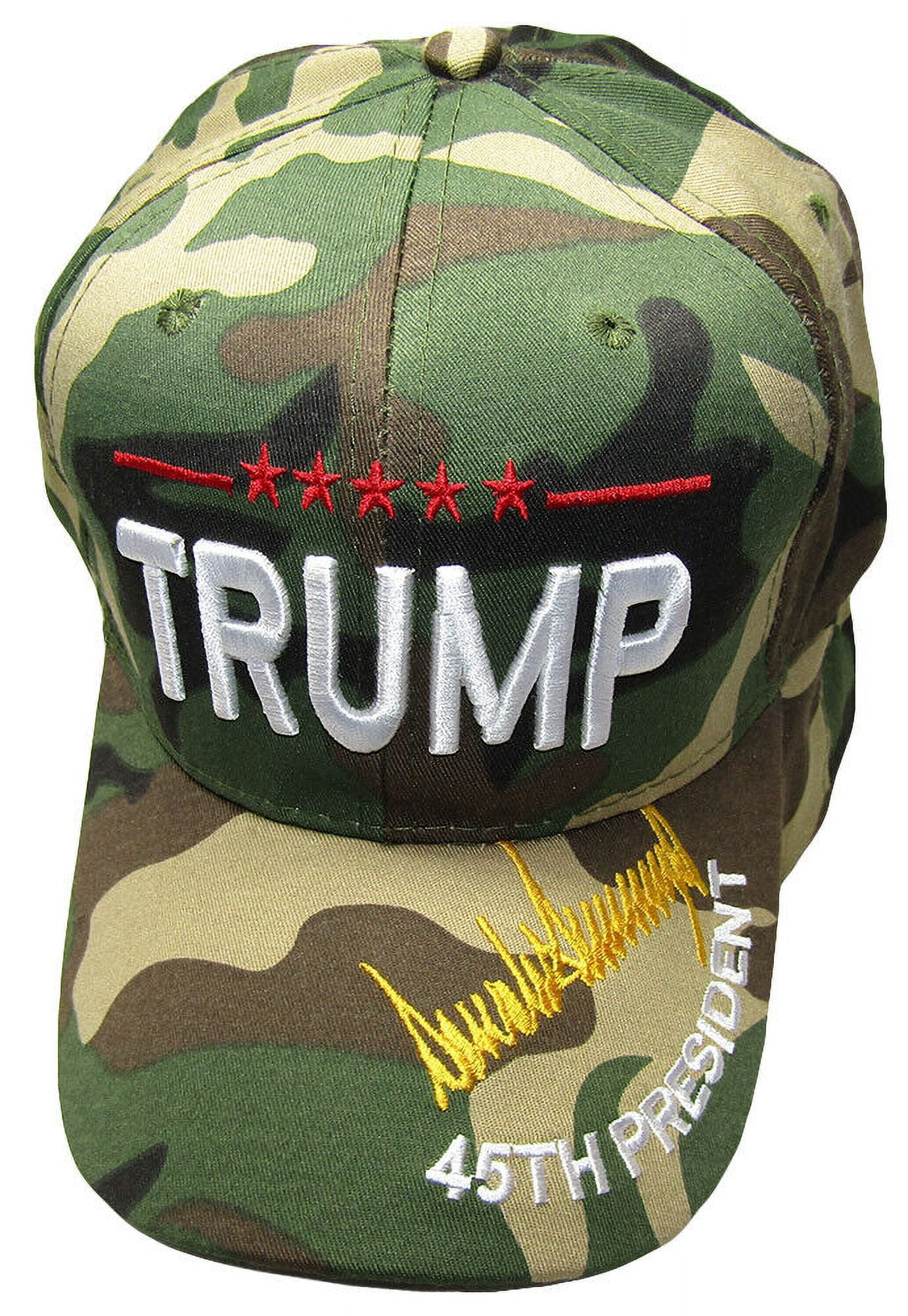 Trump 2024 45th President Camouflage Camo Signature Cotton Embroidered