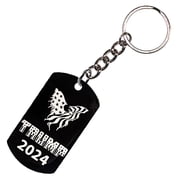 Trump 2024, American Flag Flying Eagle On A Black Stainless Steel Dog Tag Keychain, What A Great Gift For Yourself Or Someone Special  2024