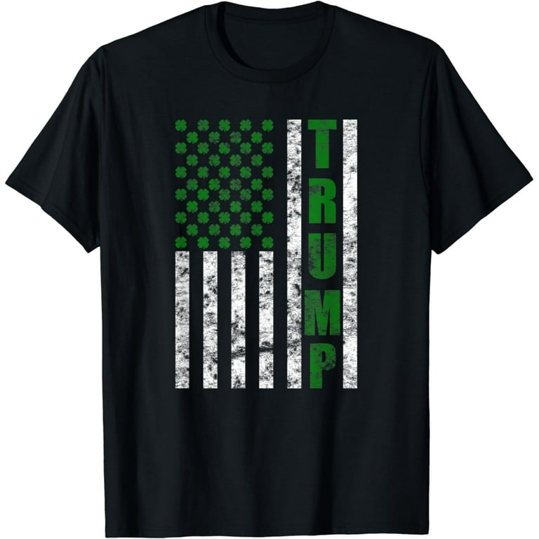 St. Patrick's Day Irish American Flag Vintage T-Shirt St. Patrick's Day Irish American Flag Vintage T-Shirt