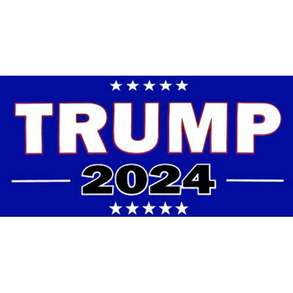 Trump 2024 Blue Vinyl Decal Bumper Sticker