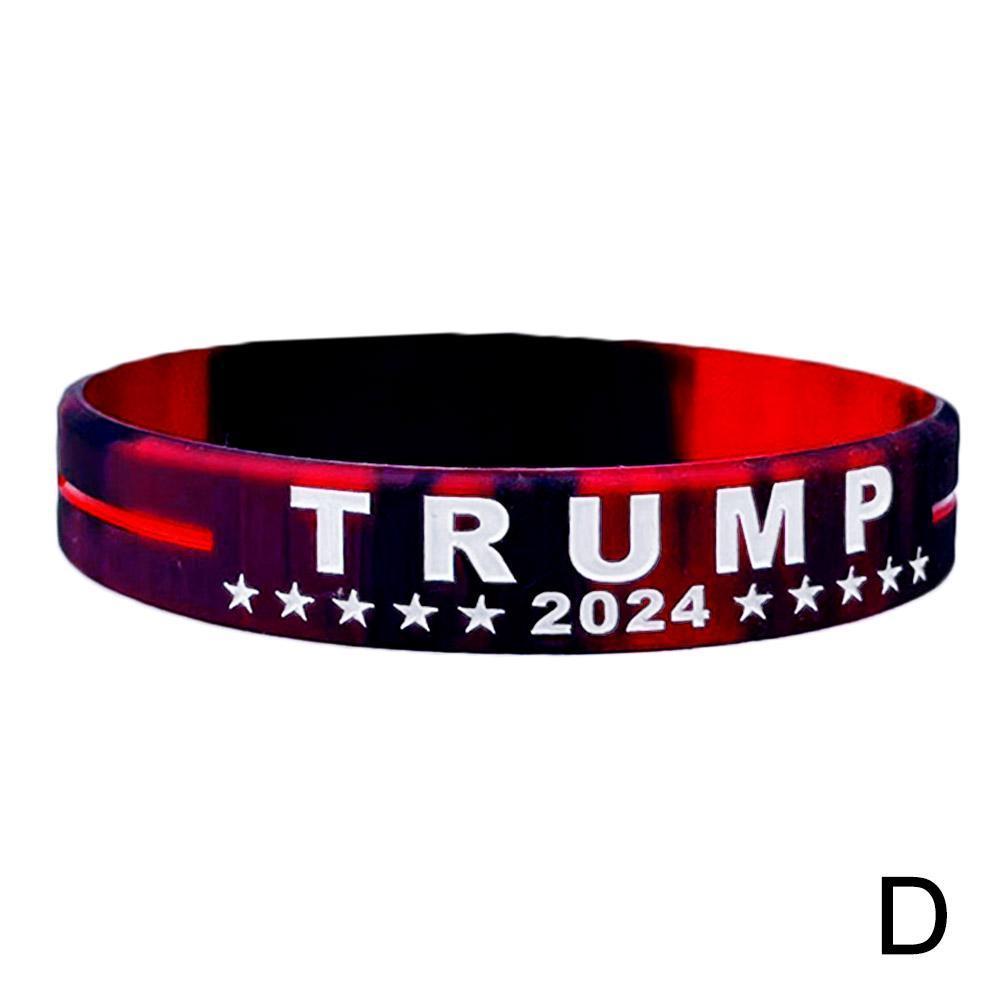Trump 2024 Campaign Bracelets, 10Pack Trump 2024 Silicone Bracelets