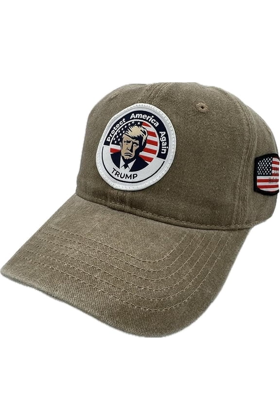 Trump 2024 Campaign Hat | Protect America Again President | Donald Trump Hat USA Flag, Support Trump Denim Hat Cap, Adjustable Baseball Hat