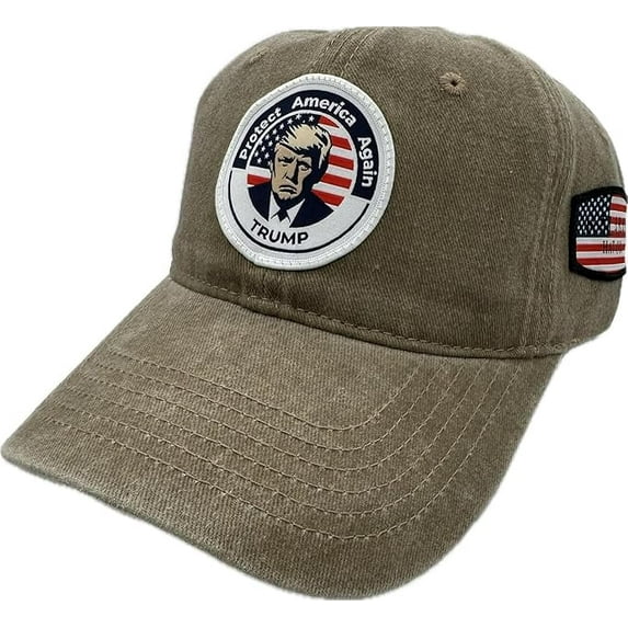 Trump 2024 Campaign Hat | Protect America Again President | Donald Trump Hat USA Flag, Support Trump Denim Hat Cap, Adjustable Baseball Hat