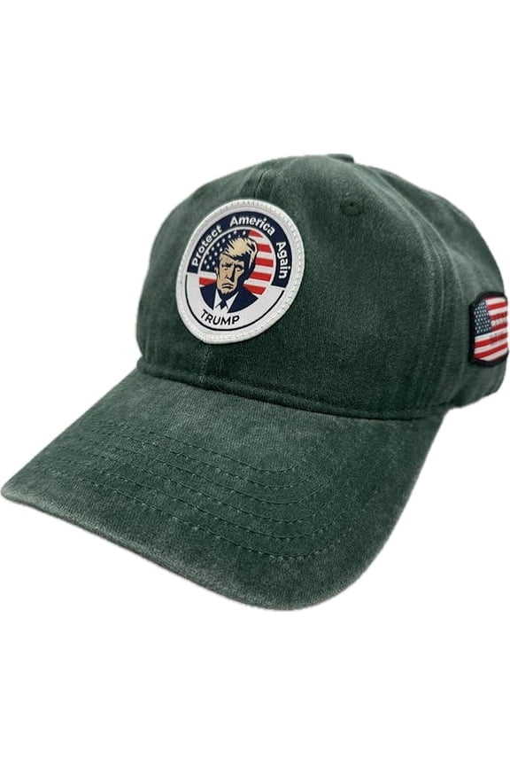 Trump 2024 Campaign Hat | Protect America Again President | Donald Trump Hat USA Flag, Support Trump Denim Hat Cap, Adjustable Baseball Hat