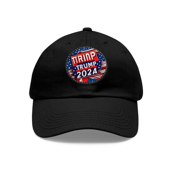 Trump 2024 - Dad Hat with Leather Patch (Round)