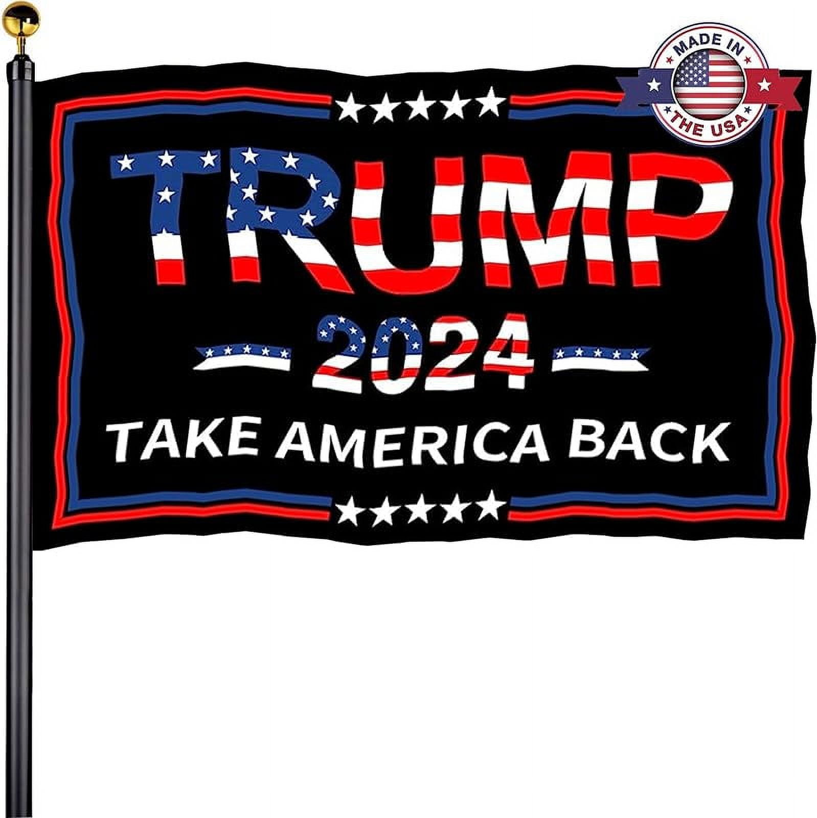 2Pack Trump 2024 Flags 3x5 Outdoor Made In USA-Double - Foto 4
