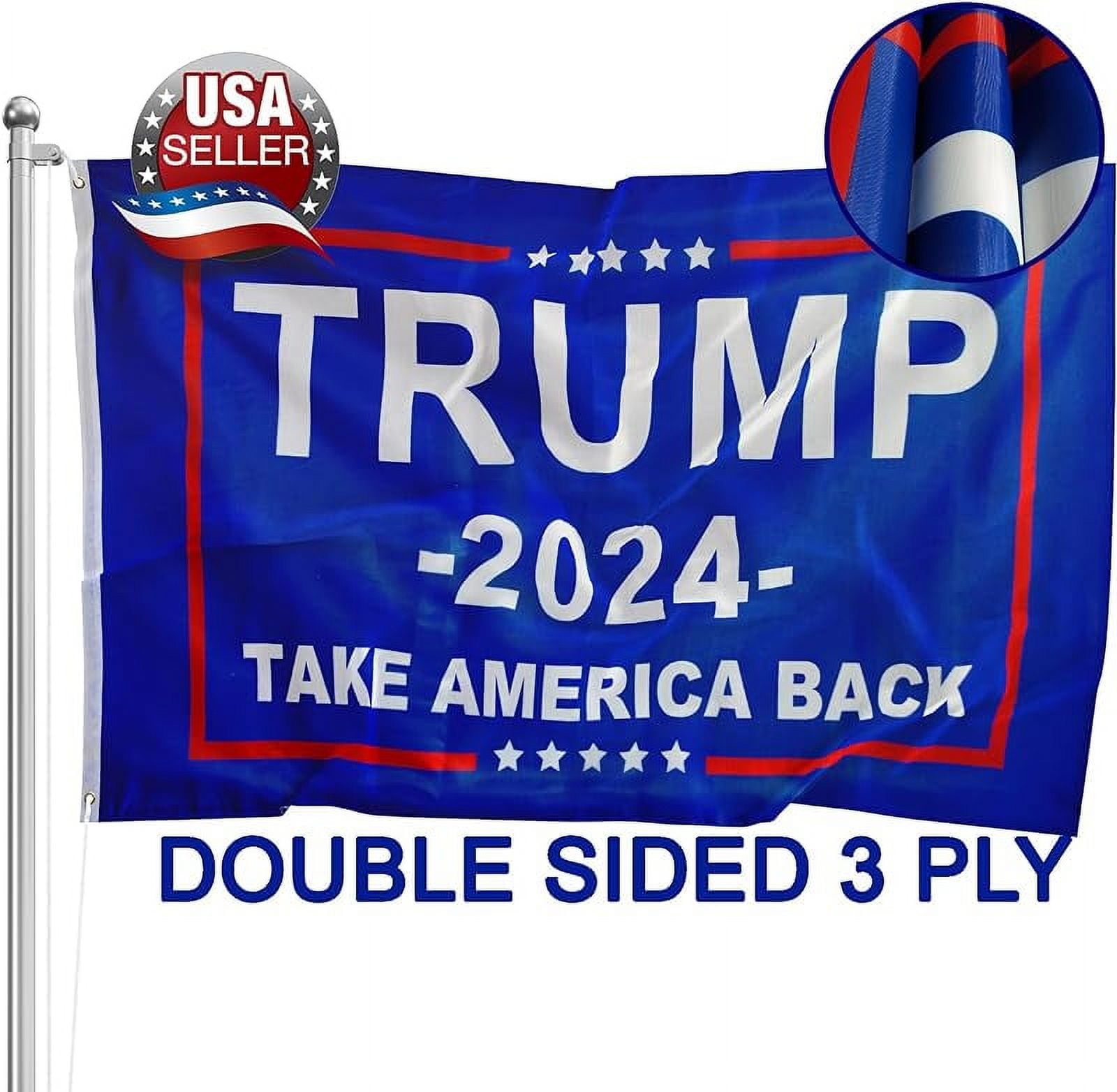 Trump 2024 Flag 3x5 Ft 3 Ply Trump Flag 2024 Double Sided Take