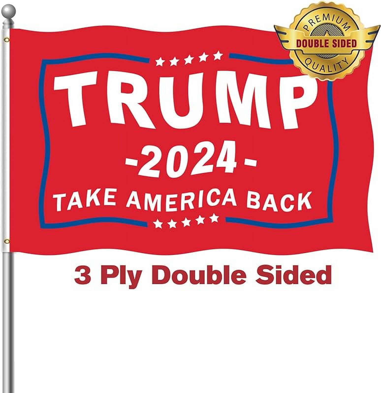Trump 2024 Flag 3x5 Outdoor Made in usa Double Sided 3ply Take America