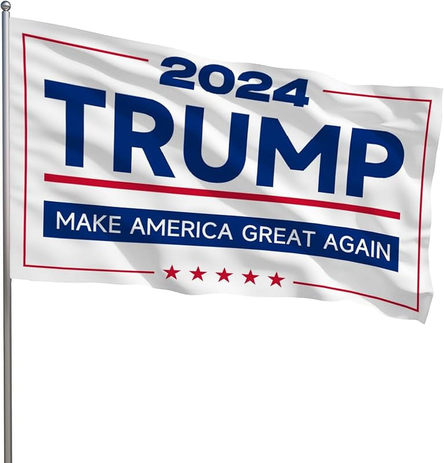 Trump 2024 Flag 3x5Ft Trump Flags with MAGA Large Hanging Banners Heavy