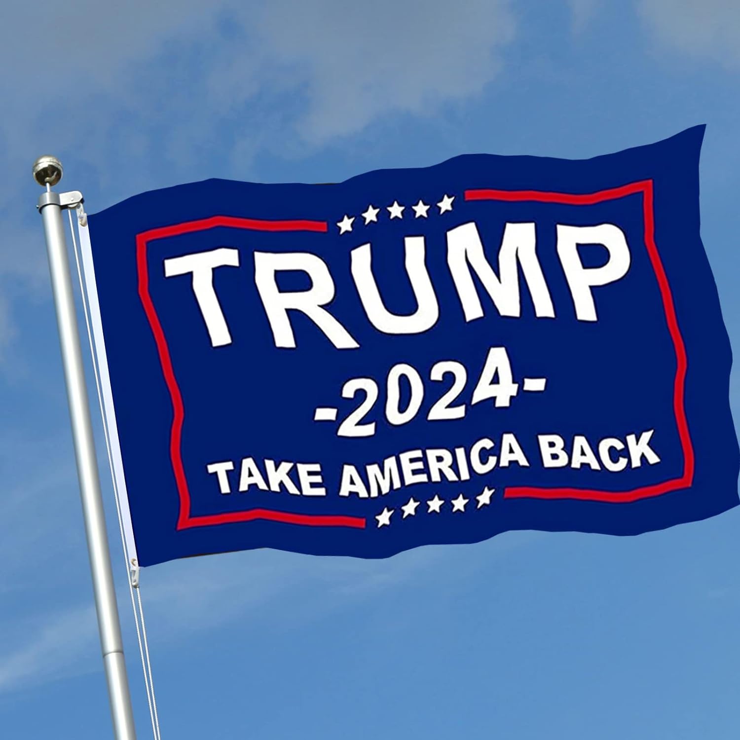 Trump 2024 Flag 5x8 Outdoor Double Sided 3 PlyDonald Trump Take