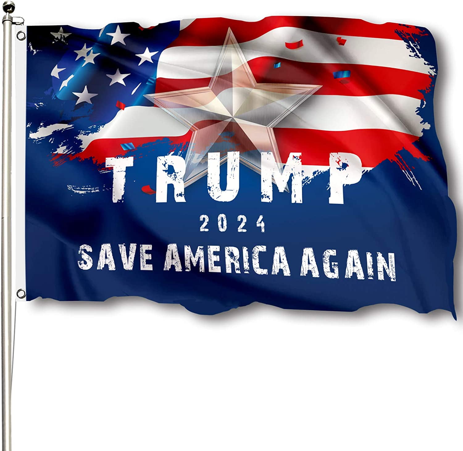Trump 2024 Flag, Trump Flag 3x5 Feet Save America Again, Trump 2024