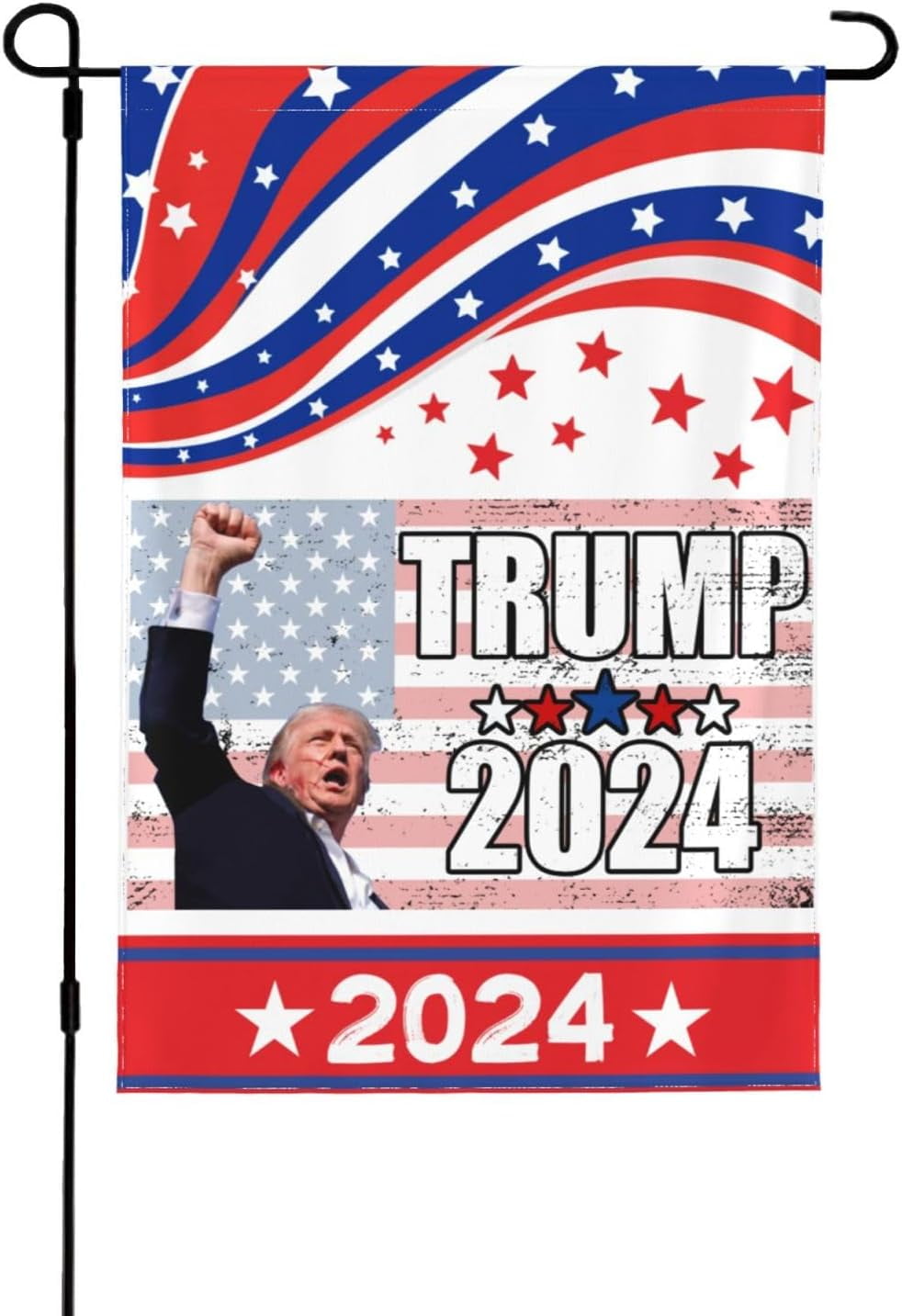 Trump 2024 Flag President Donald Trump 2024 Garden Flag 12x18 Double