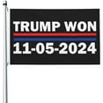 Trump 2024 Flag Trump Won 11052024 Flag For Room Teen Unique Flags
