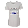 thumbnail image 1 of Trump 2024 Graphic Womens T-shirts Fit, White, Small, 1 of 5