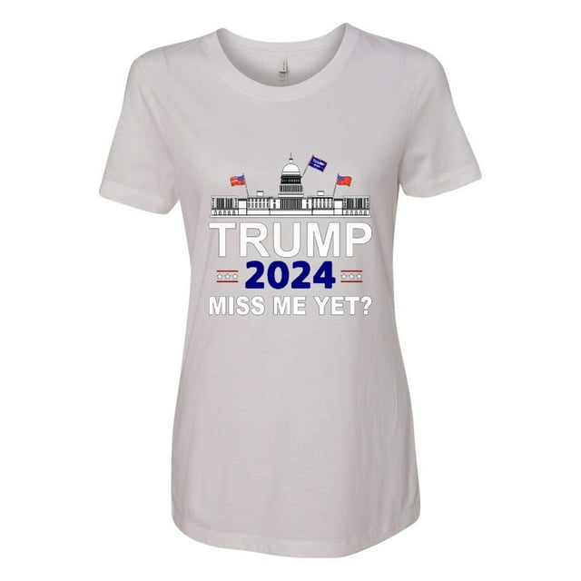 Trump 2024 Graphic Womens T-shirts Fit, White, Small