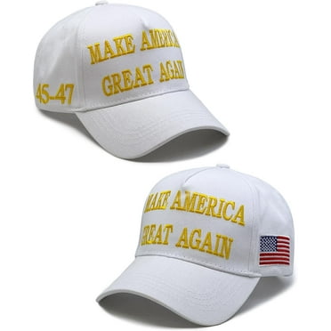 Trump 2024 Hat 45-47 MAGA Hat Make America Great Again Donald Trump Embroidery Slogan with USA Flag Adjustable Baseball Cap