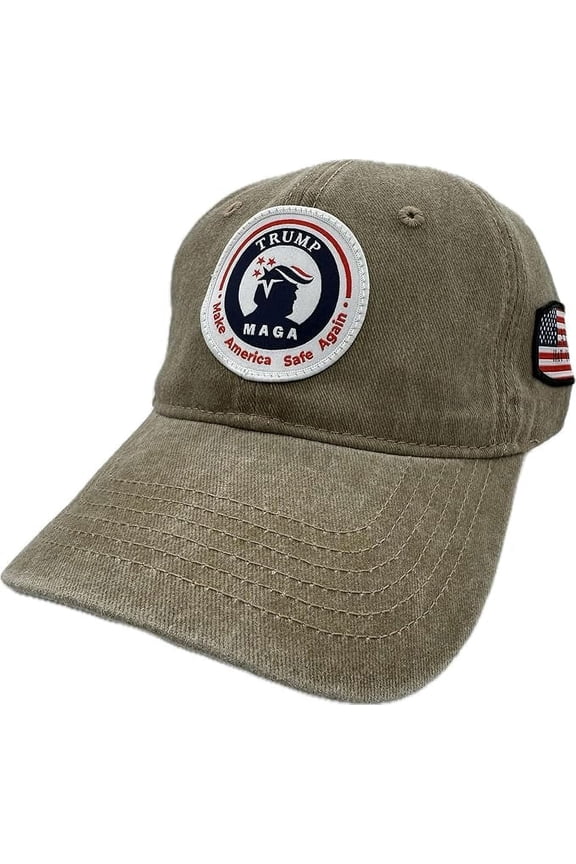 Trump 2024 Hat Donald Trump Hat MAGA Make America Safe Again, Trump 2024 Campaign Hat, Donald Trump Hat USA, Support Trump Cap, Make America Great Again Adjustable Baseball Cap with USA Flag