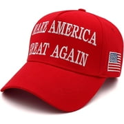 CHRGOGO Trump 2024 Hat - MAGA Make America Great Again - USA Flag Embroidered Adjustable Baseball Cap for 45-47 Presidential Campaign