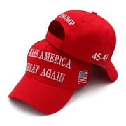 TQWQT Trump 2024 Hat - MAGA Make America Great Again - USA Flag Embroidered Adjustable Baseball Cap for 45-47 Presidential Campaign