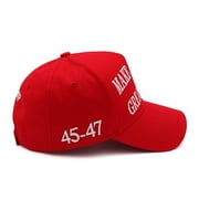 TQWQT Trump 2024 MAGA Hat 45-47 Embroidered Make America Great Again Donald Trump Slogan USA Flag Cap Trump Merchandise for Woman Men