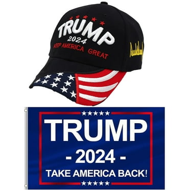Trump 2024 MAGA Hat Make America Great Again Donald Trump Slogan with USA Flag Cap Trump Merchandise Gift for Women Men